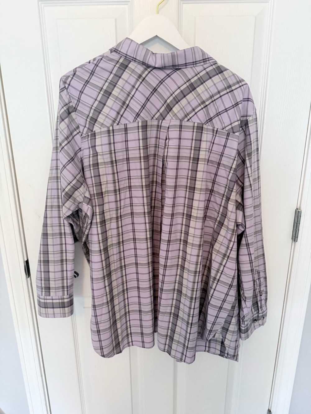 Alaskan Hardgear by Duluth trading Company  Light Lavender and Gray Plaid Shirt - Picture 4 of 6